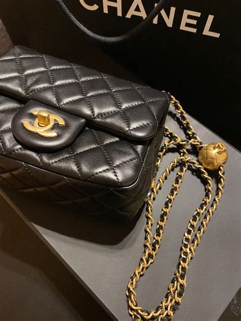 chanel mini cf gold ball price